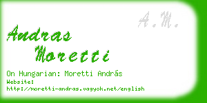 andras moretti business card